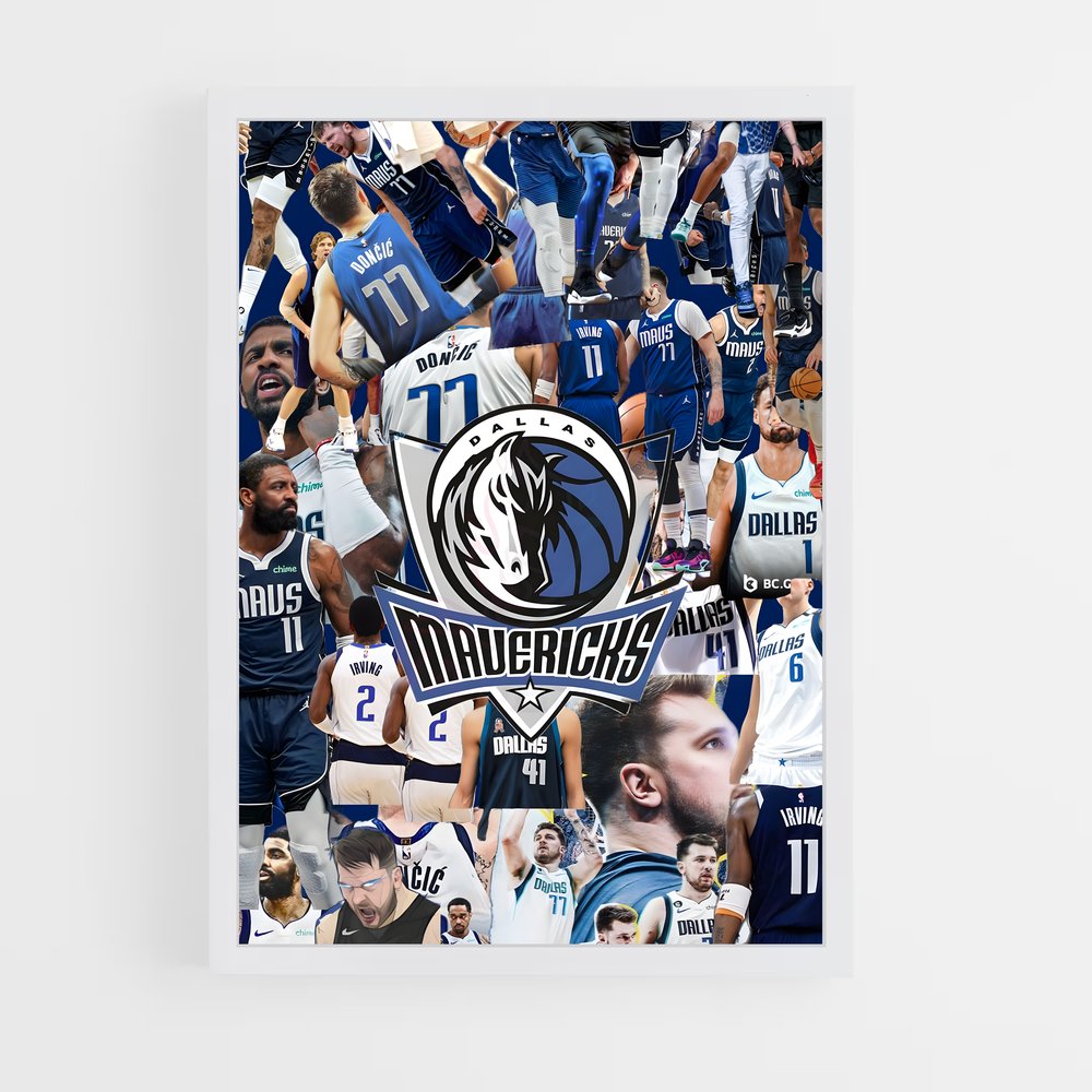 Poster Mavericks en Action – affiche Basketball (vue 3)